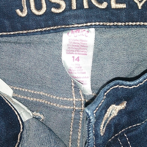 Girl's Justice Jean shorts size 14 - Picture 4 of 4